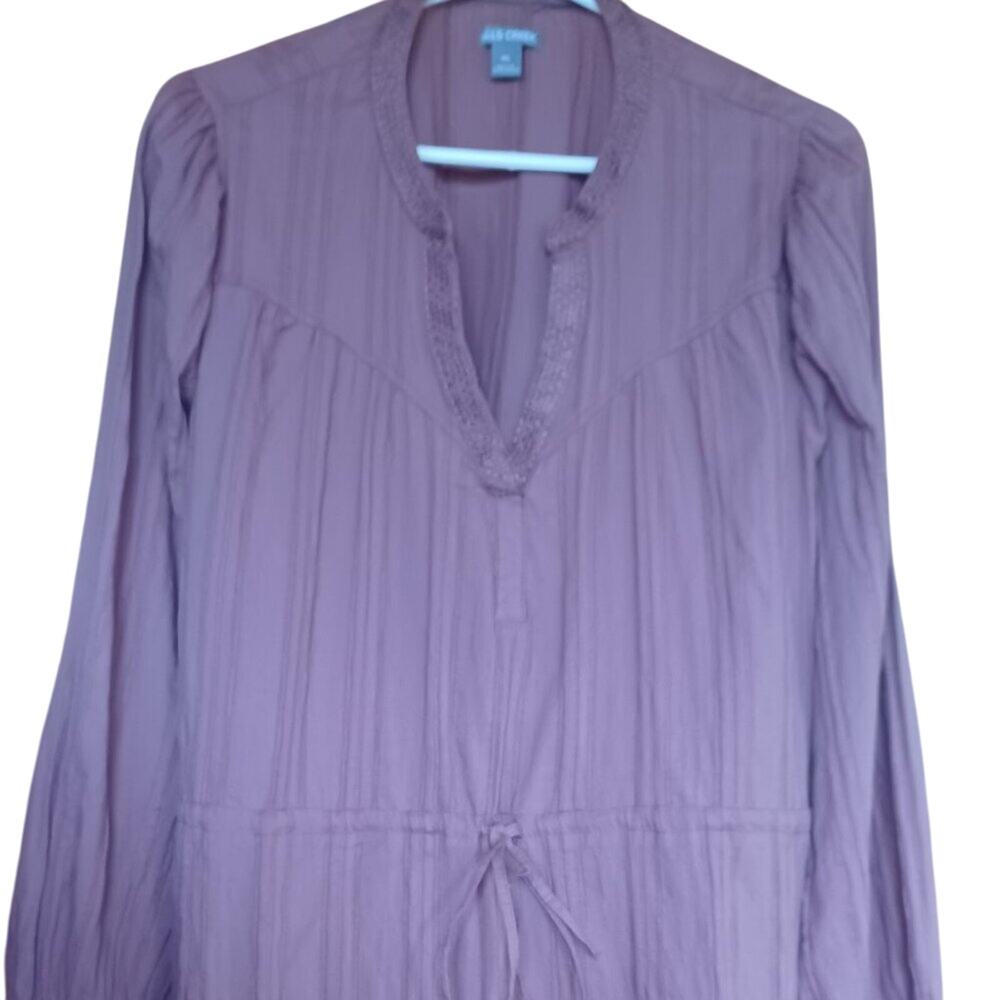 FALLS CREEK Women's blouse top Size XL Mauve color. Boho, Peasant, Hippie